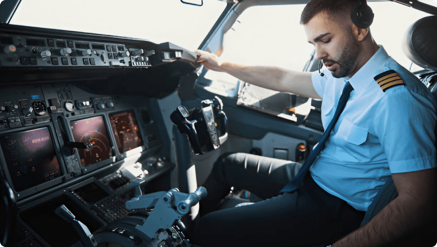 pilots walking out of plane